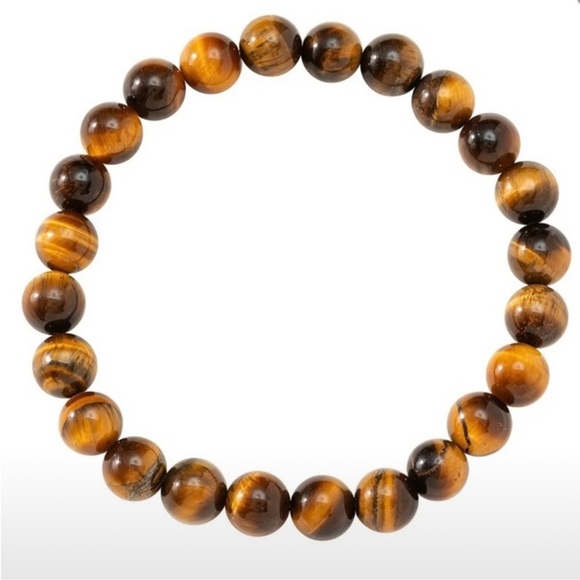 Jewelry - 1pc Tigers Eye Healing Stone Beaded Bracelet